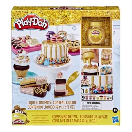 

Unik PLAYDOH GOLD STAR BAKER PLAYSET MAINAN LILIN PLAY-DOH KUE CAKE EMAS