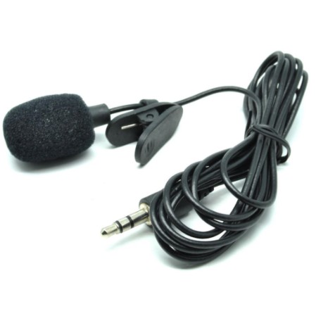 3.5mm Microphone with Clip for Smartphone / Laptop / Tablet PC - SR-503 - Black