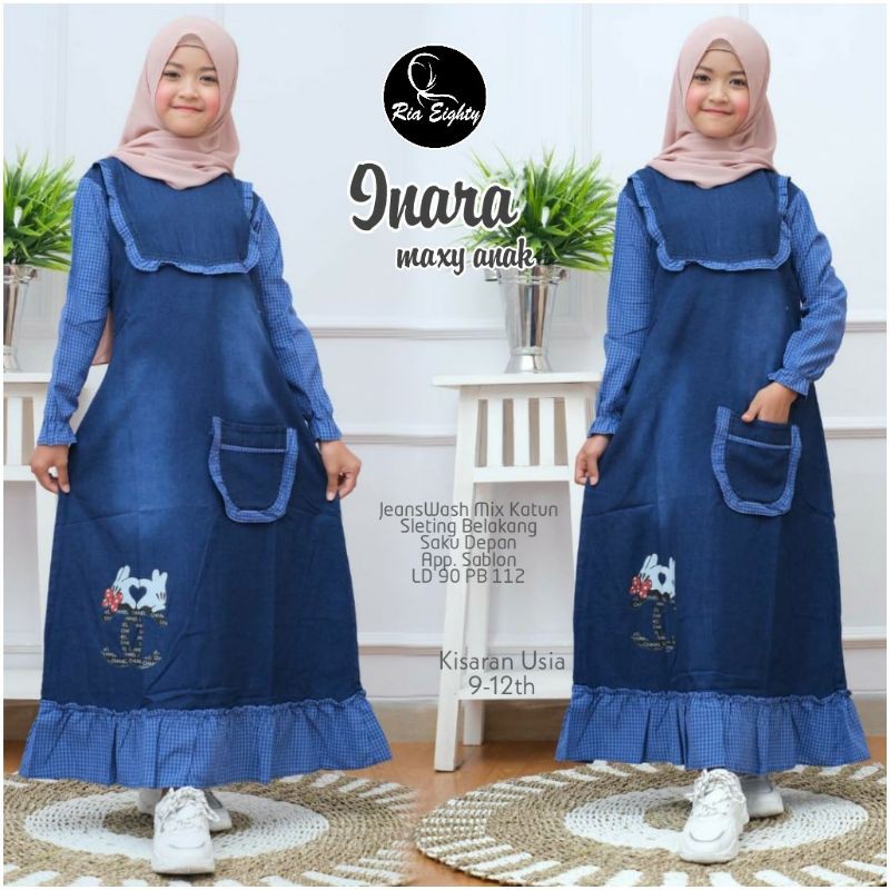 Inara Kids Gamis anak mewah - Gamis anak premium - Baju anak lebaran - gamis anak terbaru umur 7-14 