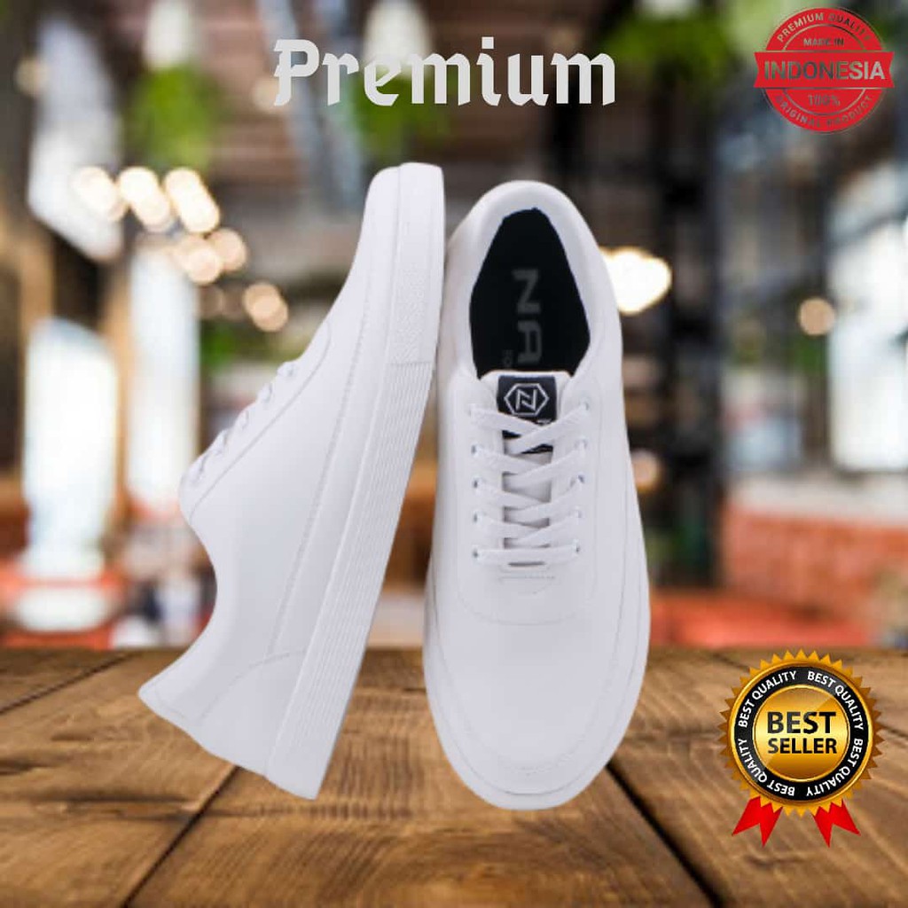 NAZ~Sepatu Warna Putuh~Sepatu Pria~Keren~Anak Muda~Sepatu Wanita~Gudang Sepatu Murah Bandung