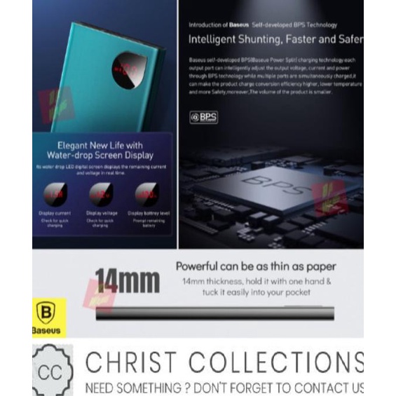 BASEUS POWERBANK ADAMAN 20000MAH FAST CHARGING 22,5W PD QC4.0