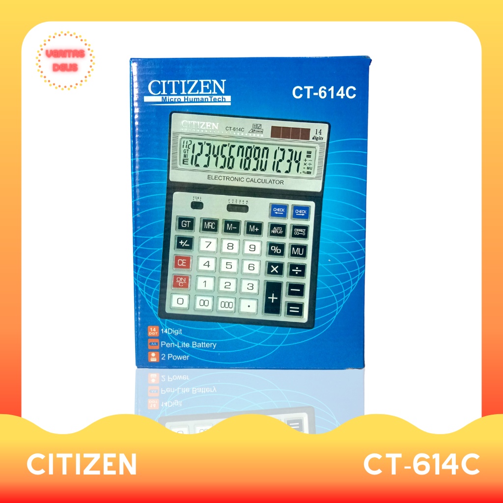 

Kalkulator Citizen CT-614C (Gratis 2 buah baterai cadangan)