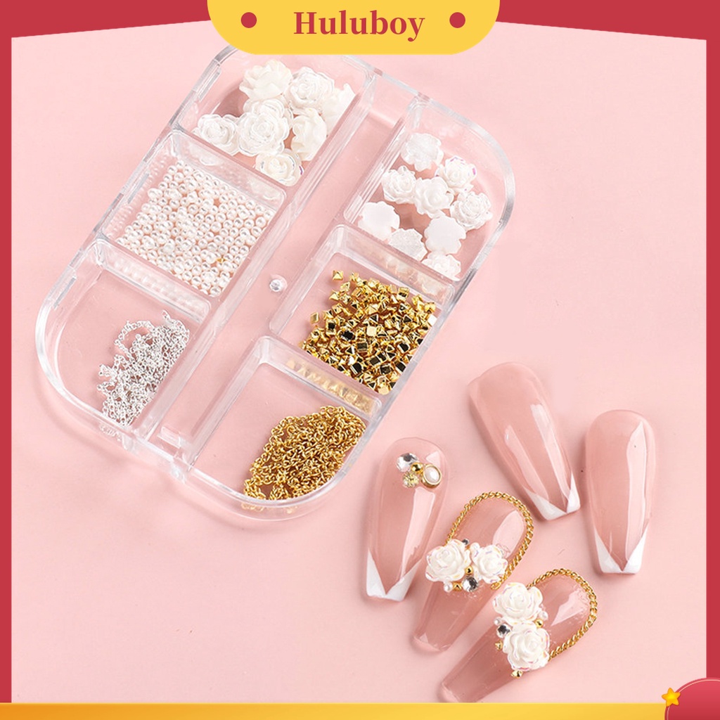 Huluboy Huluboy♡ Rantai Berlian Imitasi Bahan Metal Untuk Dekorasi Nail Art