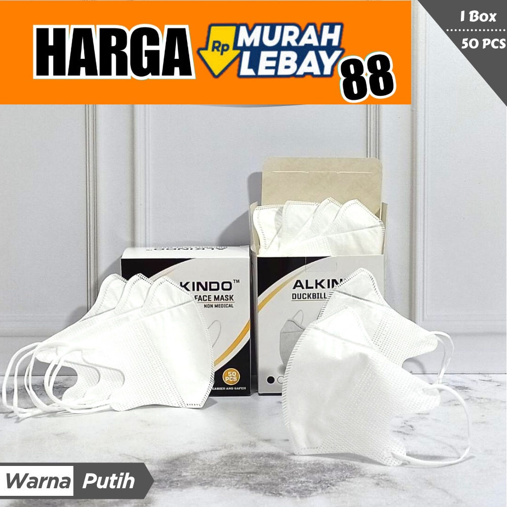 HML - ALKINDO FACE MASK DUCKBILL - Masker Alkindo 3Ply Duckbill Isi 50Pcs