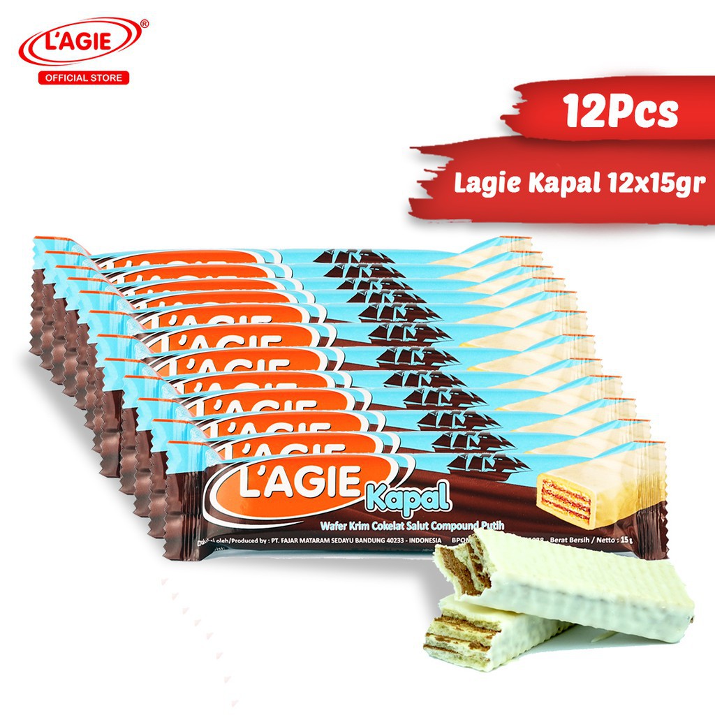 Lagie Coklat Kapal Coklat Putih Creamy 12pcs @15gr