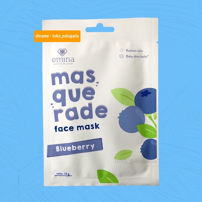 Emina Masquerade Sheet Mask - Masquerade Cactus Charcoal blueberry grapefruit