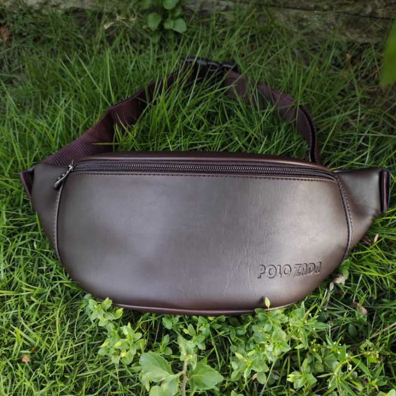 POLOZADA WaistBag Original | Tas Selempang Pria  Kulit PU Premium High Class
