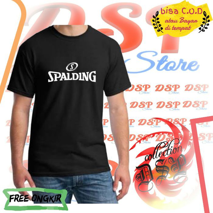 [COD]726 KAOS T-SHIRT POLOS OBLONG COMBED DISTRO BASKETBALL SPALDING PRIA WANITA MURAH ORI