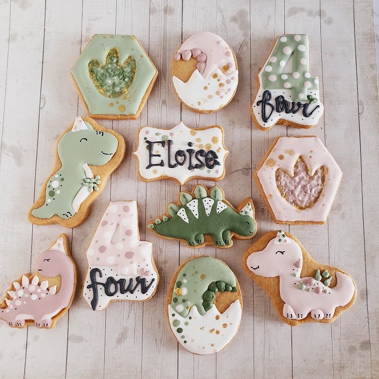 Icing Cookies | Decorating | Kukis Hias | Kue Kering | Souvenir-Birthday, Dinosaur