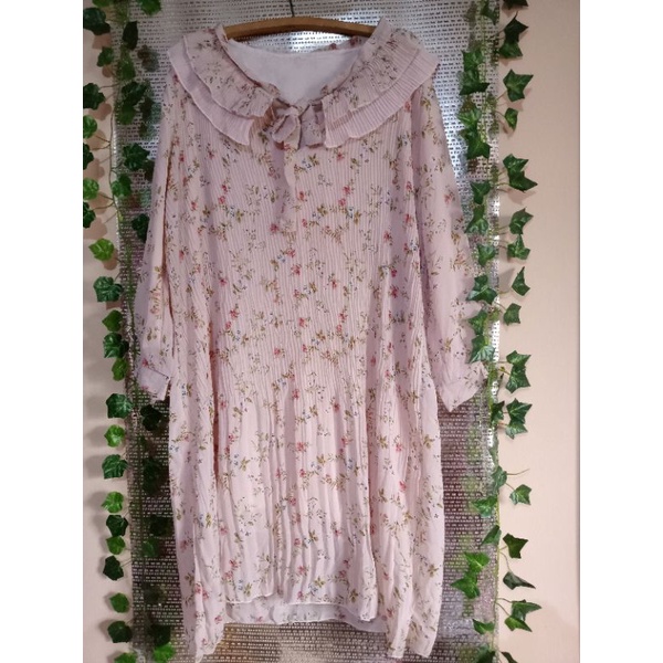 Tunik prisket jumbo pink muda