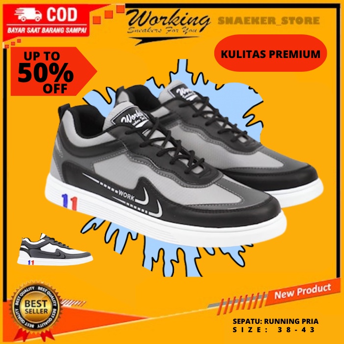 Sepatu Spatu Sapatu Sneakers Casual Keren Original Untuk Olahraga Running Lari Kerja Kantoran Sekola