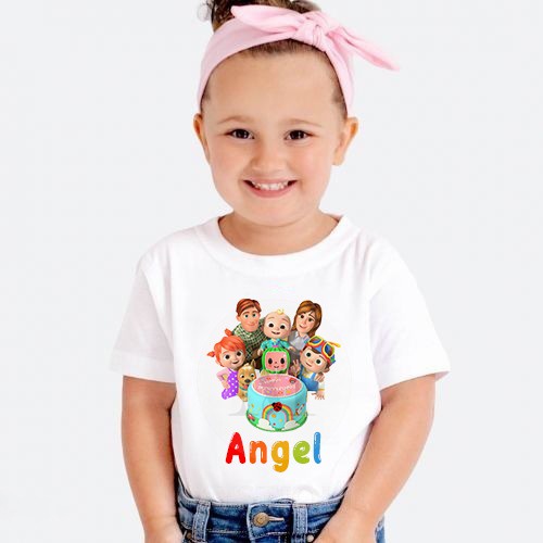 MYSTIQUE.ID-BAJU KAOS ANGLE COCOMELON FAMIY T-SHIRT LUCU DAN AESTHETIC