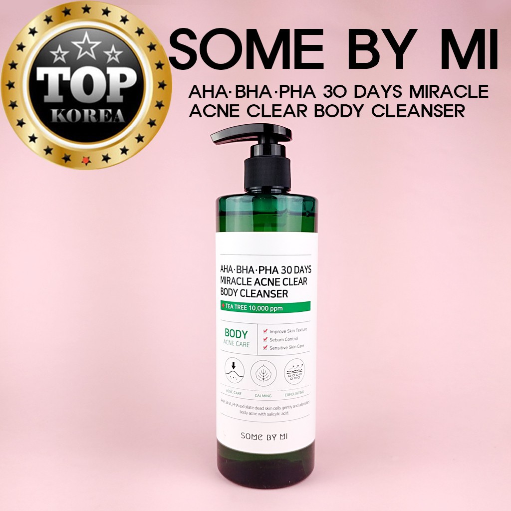 SOMEBYMI AHA BHA PHA 30days Miracle Acne Clear Body Cleanser 400g Jerawat badan