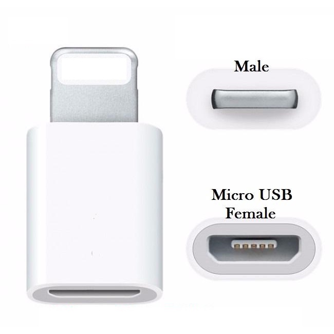 Adapter Konektor Micro USB ke Lightning iP - Sambungan Converter