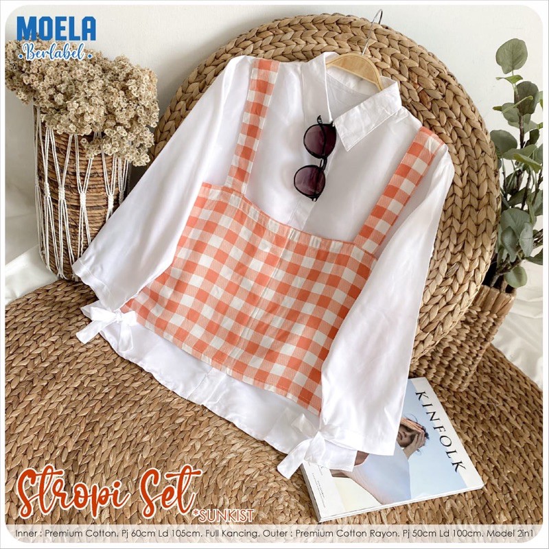 [MOELA] STROPI SET TANKTOP OUTER MOTIF TARTAN