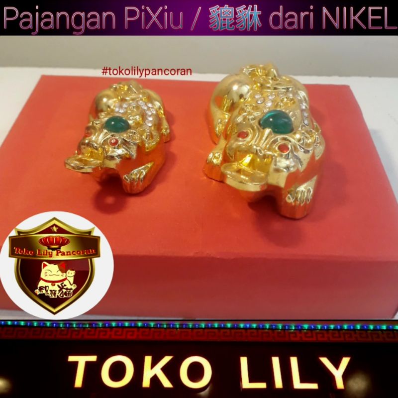 Pajangan PiXiu JinChan Kodok Rezeki Golden Toad Money Frog Pi Chiu Nikel