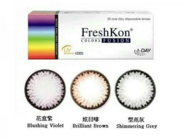 freshkon softlens warna harian one day daily disposable ready minus mata sensitif