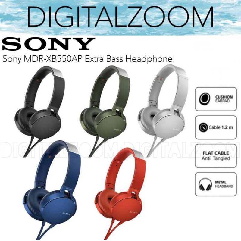 Jual SONY MDR-XB550AP Extra Bass Headphone - XB550 - XB-550AP | Shopee ...