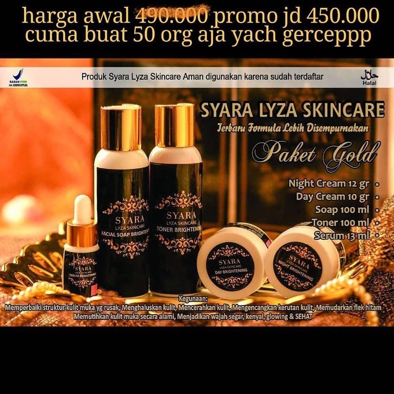 PAKET GOLD syara lyza skincare