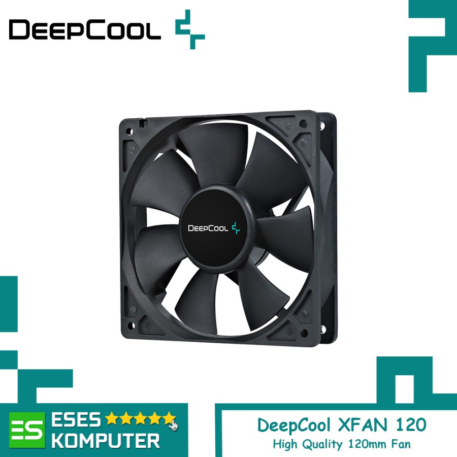 Fan DeepCool XFAN 120 BLACK | 120mm 12cm Quiet 4-Pin Molex + 3-Pin