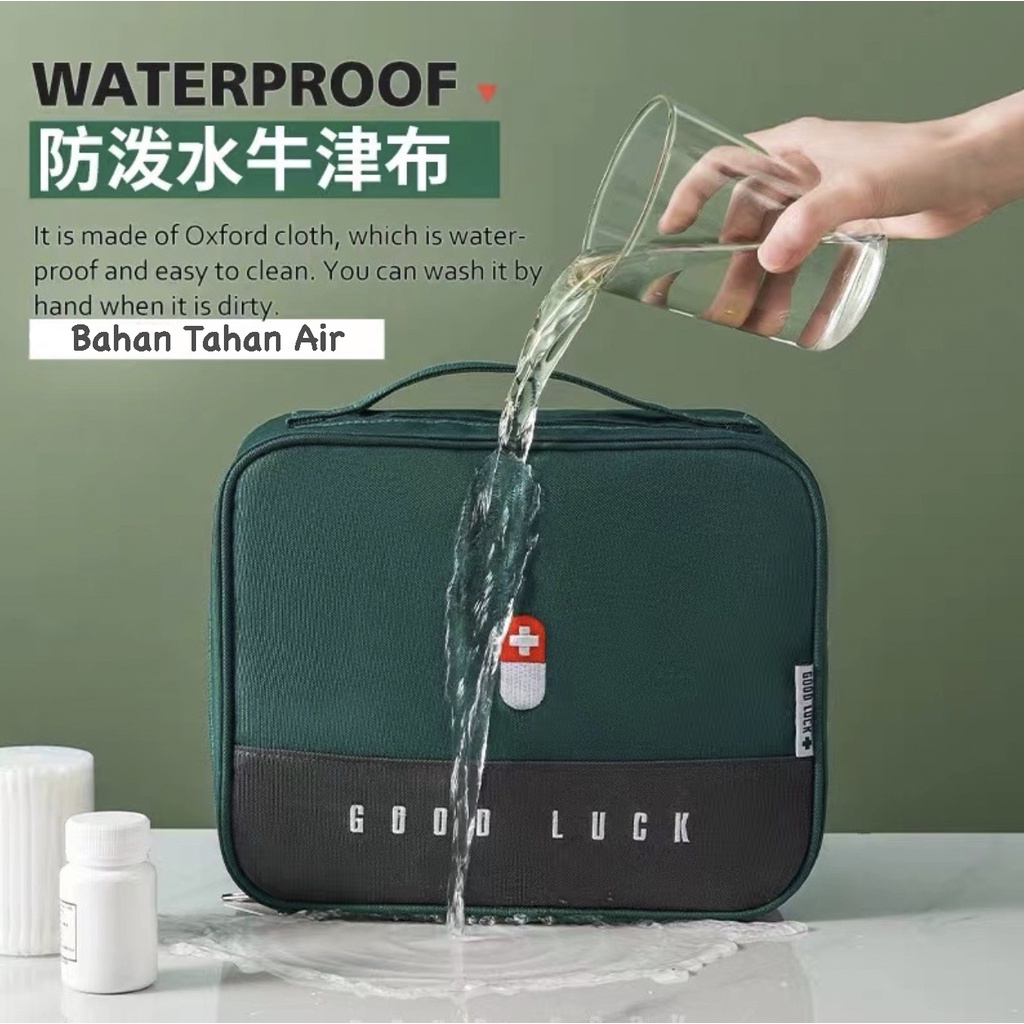 WRF85 Tas Obat P3K Bahan Kain Anti Air Household Medicine Cloth Box Waterproof TKM