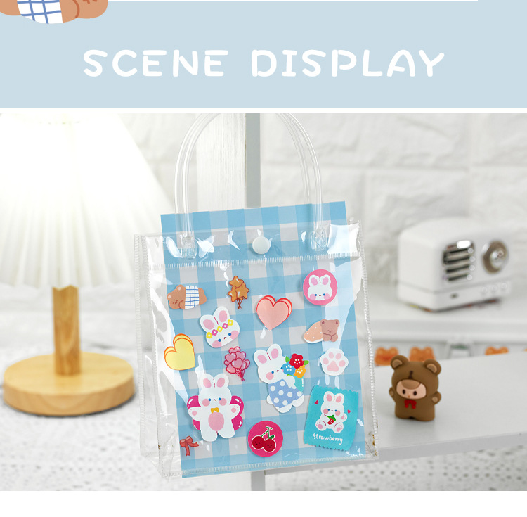 imoda 2Lembar Stiker Beruang Lucu Serpihan Stiker Scrapbooking Dekoratif Indah-4