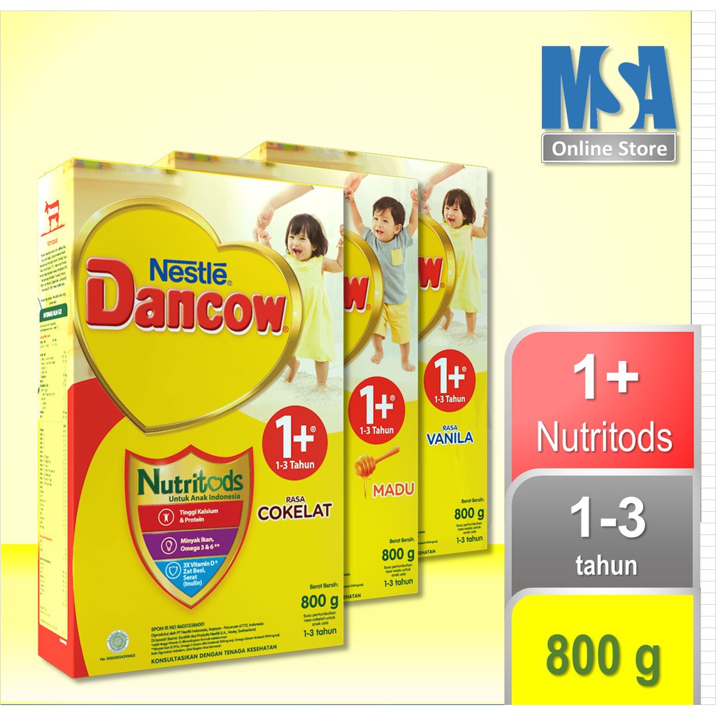 

DANCOW 1+ Nutritods - VANILA / COKELAT / MADU 800g