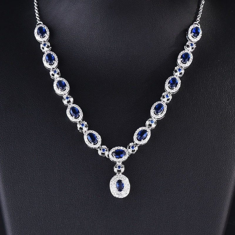 Kalung Rantai Dengan Liontin Batu Ruby Alami Mewah Untuk Wanita