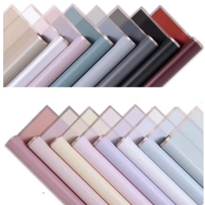 

Kertas Bunga wrapping / Cellophane list gold / kertas bunga murah