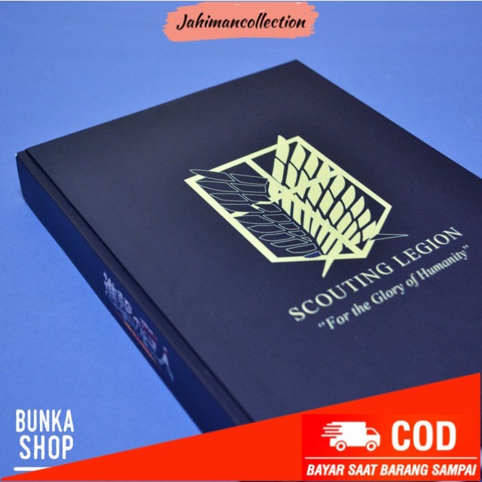 

✨ BISA COD ✨ Note Book Anime Shingeki no Kyojin Scouting Legion A5 200 Lembar