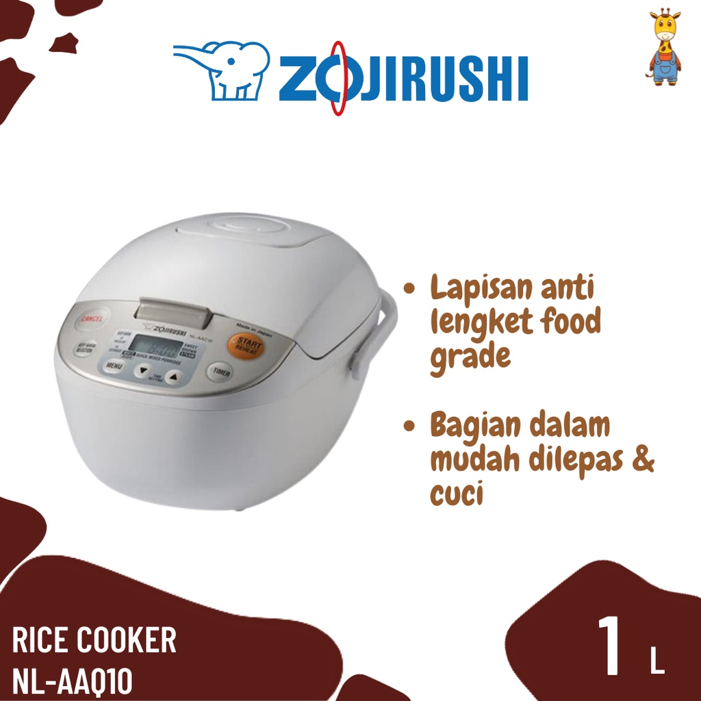 Zojirushi Rice Cooker NL-AAQ10 - Rice Cooker Digital Fuzzy Logic