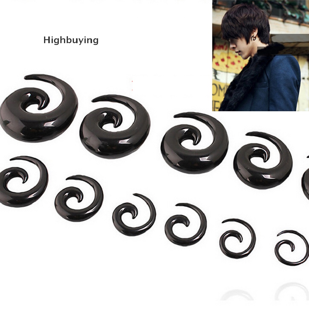 Hbid Anting Tusuk Model Spiral Palsu Warna Hitam Untuk Wanita