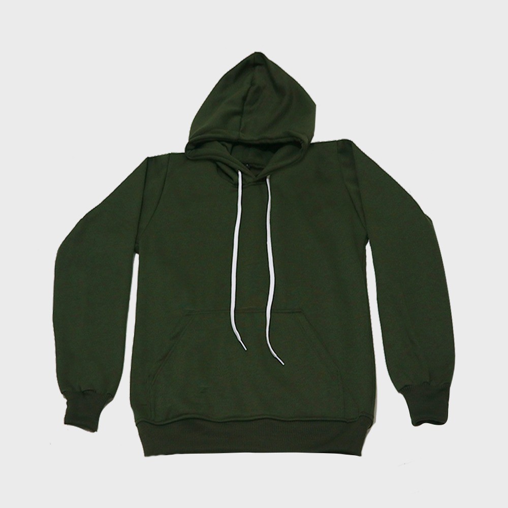 

Hoodie Green Army Polos Basic No Label No Tag