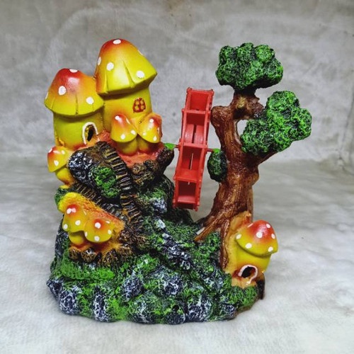 hiasan aquarium jamur kincir, hiasan aquarium kincir jamur, jamur kincir, dekorasi aquarium jamur ki