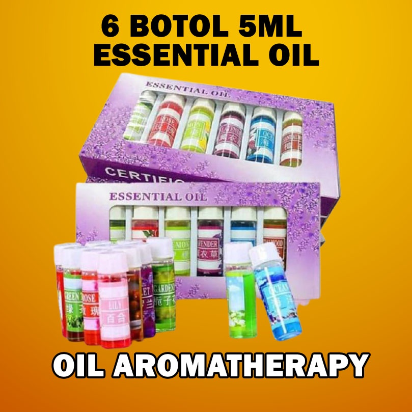 Minyak Esensial oil Aromaterapi 5ml/ aromatherapy spa humidifier diffuser Free Pipet Tetes