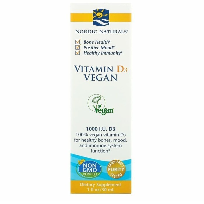 Nordic Naturals Vitamin D3 D3 D-3 Vegan 1000 IU (30 ml)