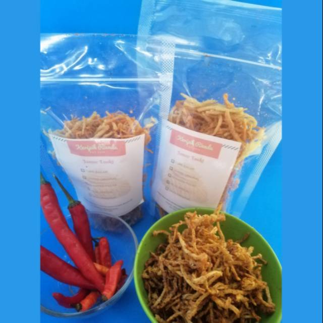 

Keripik kentang dan jamur enoki rasa pedas original