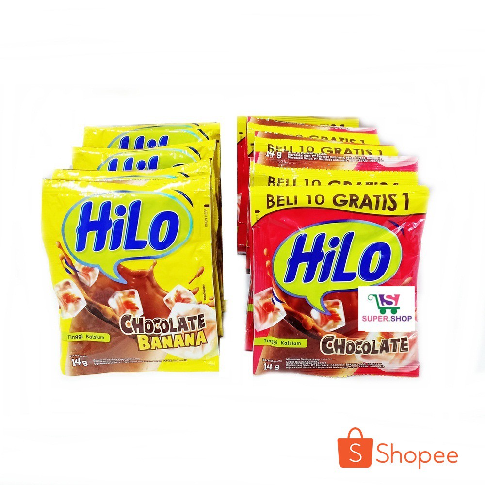 HILO Chocolate / Chocolate Banana / Taro / Avocado  (isi 10 pcs) Hi Lo