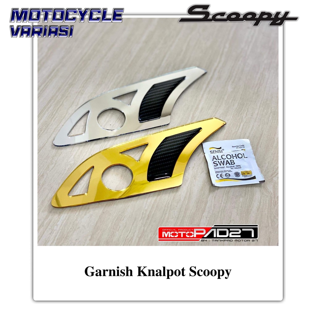 Garnish Knalpot Scoopy Garnis Cover Knalpot Scoopy