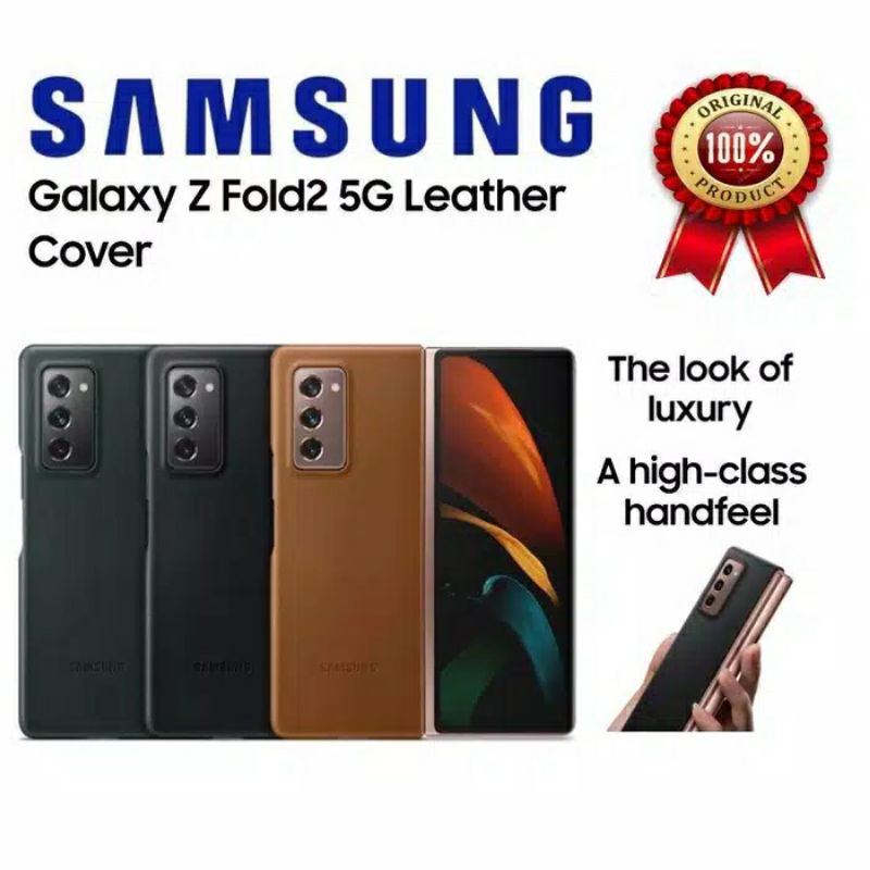 Original Official Case Samsung Galaxy Z Fold2 Fold 2 2020 Leather Cover SlimFit Elegant Mewah