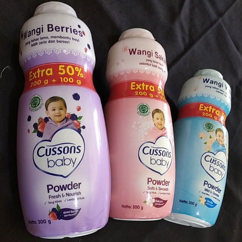 CUSSON BEDAK EXTRA ISI 350+150GR/ 200+100GR, Cussons bedak bayi 350+150GR/ 200+100GR PLUS