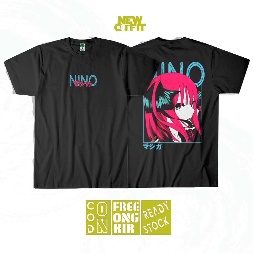 Kaos NINO NAKANO GOTOUBUN Quintessential Quintuplets Baju Jepang Anime Manga T shirt Murah Terbaru D