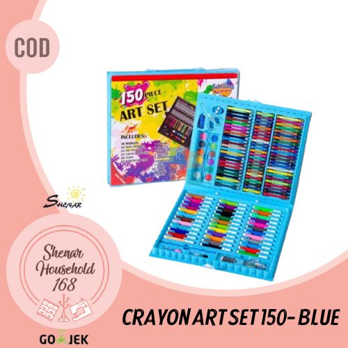 SHENAR , ART SET 150 PENSIL WARNA  ALAT TULIS GAMBAR SEKOLAH COLOURING SET CRAYON PEWARNA ANAK UNIK VIRAL ALAT WARNA SET SERBAGUNA LUCU - BISA COD