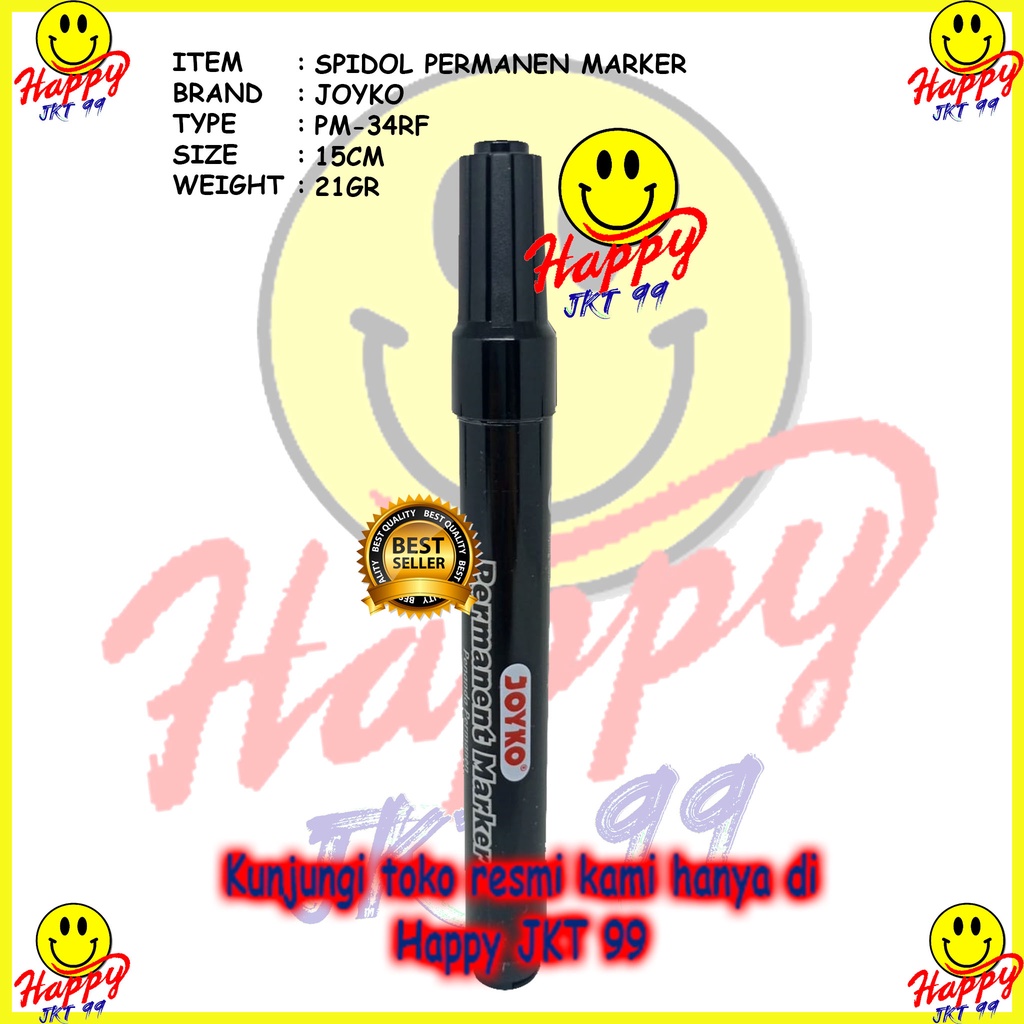 [ HAPPY JKT 99 ] SPIDOL JOYKO PM-34RF PERMANENT PERMANEN (FREE REFILL)