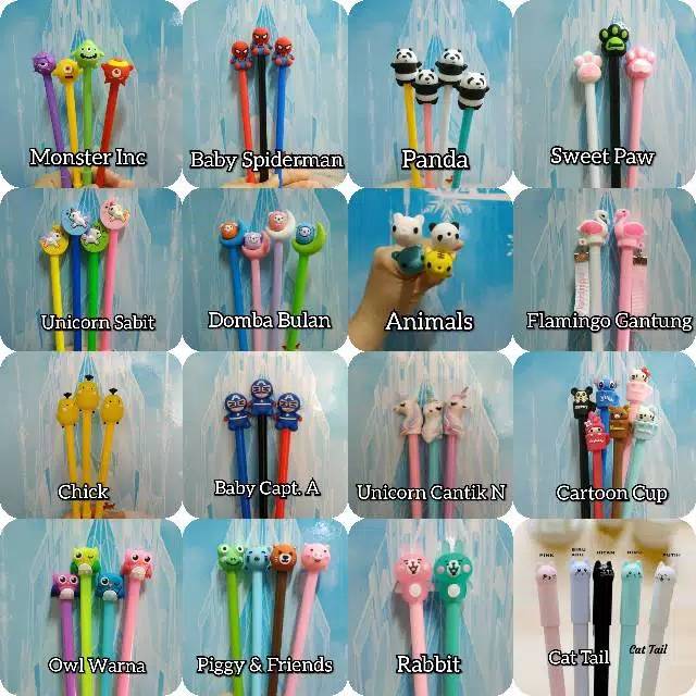 

Pulpen Pen Pena Bolpen Bolpoin Gel Karakter Terbaru bagus lucu murah ( MOHON MAAF BANGET KAKA , UNTUK KHUSUS PRODUK INI WAJIB MINIMAL BELANJA 15RIBU YA KAKA JIKALAU TIDAK,MAKA TERPAKSA KAMI CANCEL ) HAPPY SHOPPING ! TERIMA KASIH ;) #APRIADIAKSESORIS