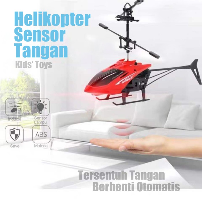 Mainan Pesawat / Mainan Pesawat Terbang / Mainan Helikopter Sensor / Mainan Helikopter Anak / Mainan Pesawat Anak / Mainan Pesawat Anak dengan infrared/ Sensor Tangan Flying Helikopter