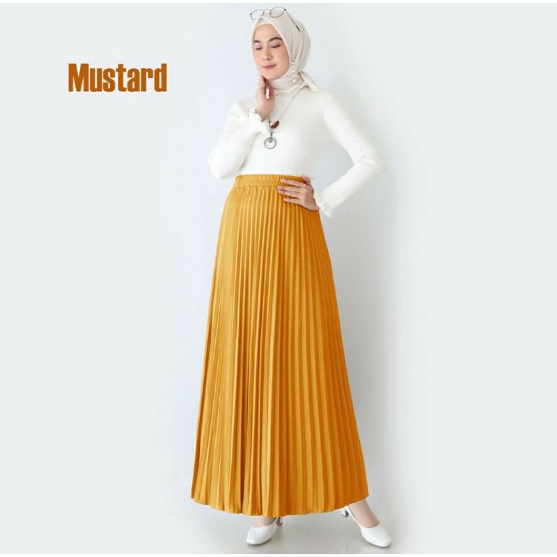 PROMO TERMURAH!! ROK PLISKET MUSLIMAH FLARE SKIRT PREMIUM ROK WANITA MURAH