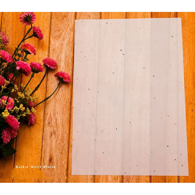 Kalkir motif bintik ukuran A4. (kertas transparan)