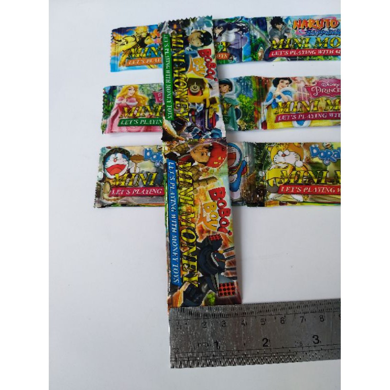 Mainan Uang Uangan Mini Money Toys Doraemon Princess Naruto Boboiboy Lucu Murah