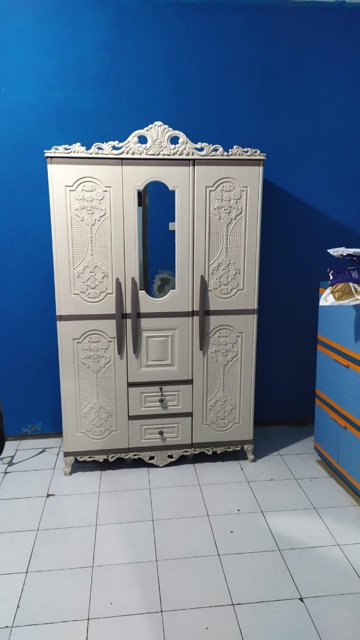 Lemari Plastik / Lemari Pakaian 3 Pintu Olymplast OTC 3PL ST 2 Classic